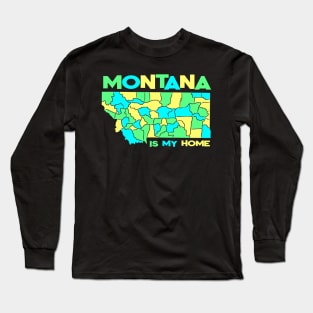 USA state: Montana Long Sleeve T-Shirt